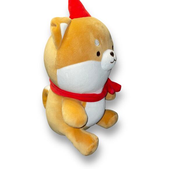 Miniso Plush Dog Shiba Inu Stuffed Animal Christmas Tree Star Scarf Stitched 12” - Picture 7 of 14